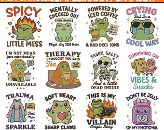 Cute Funny Frog Machine Embroidery Design Mental Health Frog Embroidery Funny Frog Quotes Embroidery Cute Frog Meme Embroidery PesFile5+Size