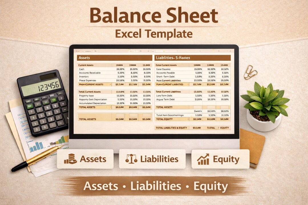 UK Balance Sheet Excel Template | Small Business Accounting Spreadsheet ...