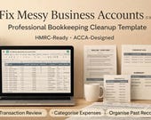 Fix Messy Business Accounts – UK Bookkeeping Cleanup Template