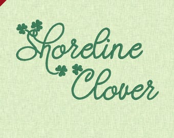 Shoreline Clover – Elegante font per ricamo