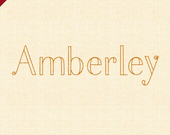 Amberley – Carattere per ricamo a punto fagiolo