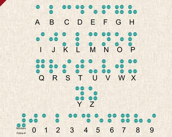 Braille Dot – Carattere per ricamo a punto raso in rilievo