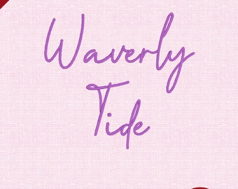 Waverly Tide – Carattere ricamato con caratteri scritti a mano