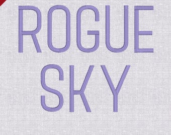 Rogue Sky – Modern hoog borduurlettertype