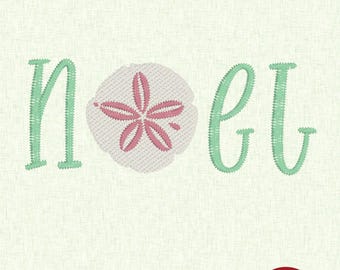 Noel Sand Dollar – Coastal Christmas Embroidery Design