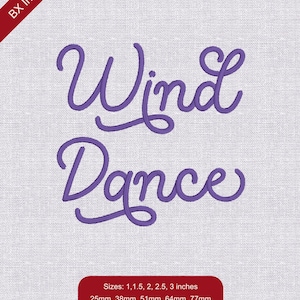 Danza del Viento – Fuente de bordado con escritura fluida