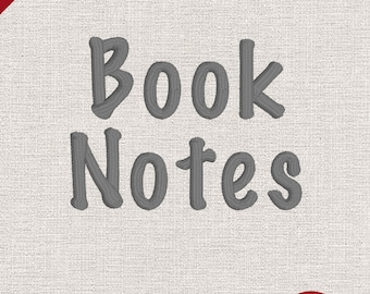 Note del libro – Carattere classico per ricamo