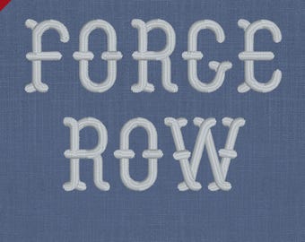 Forge Row – Font monogramma in grassetto per ricamo