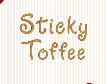 Sticky Toffee – Playful Embroidery Font