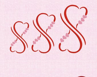 Double Heart Monogram Frame – Romantic Embroidery Design