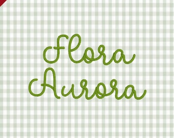 Flora Aurora – Carattere tipografico per ricamo corsivo