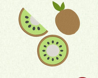 Trio di kiwi – Disegno per ricamo di frutta