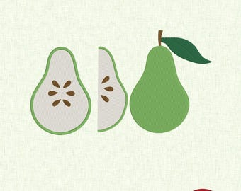 Trio di pere – Disegno per ricamo a tema frutta