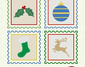 Set di timbri natalizi – Disegni per ricamo natalizio