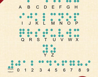 Punto Braille – Carattere di ricamo a punto satin in rilievo