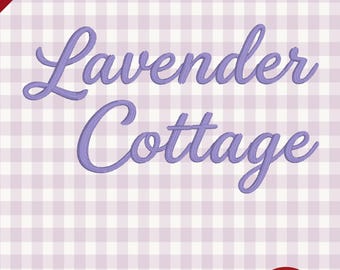Lavender Cottage – Carattere tipografico per ricamo corsivo