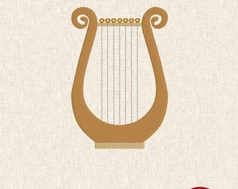 Arpa lira - Disegno per ricamo greco