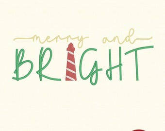 Faro allegro e luminoso – Disegno per ricamo natalizio a tema costiero