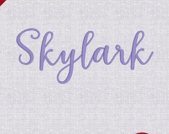 Skylark – Script Embroidery Font