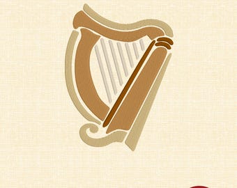 Classic Harp – Celtic Embroidery Design