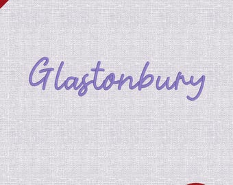 Glastonbury Script – Embroidery Font