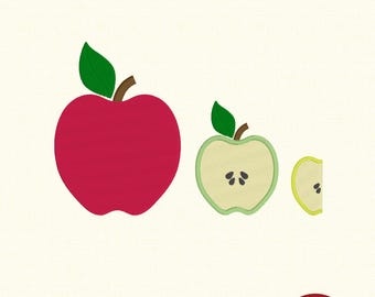 Trio di mele – Disegno per ricamo di frutta