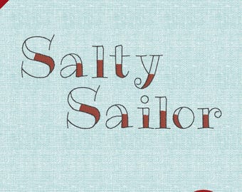 Salty Sailor – Carattere di ricamo in stile tatuaggio