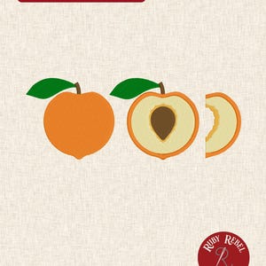 Peach Trio – Fruit Embroidery Design