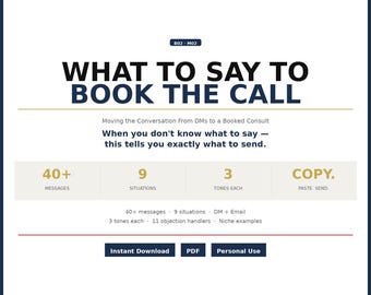 DM + Email System for Booked Consults – Call Booking Messages (PDF Download)