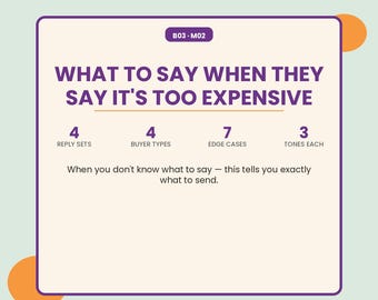 Price Objection System – Client Communication Guide (Instant Download PDF)