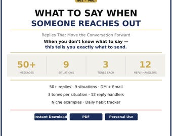 Client Inquiry Reply System – DM/Email Conversation Starters (PDF Download)