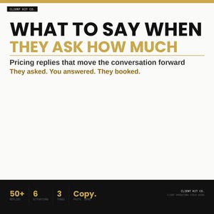 Pricing Replies PDF: Service Business Buchungsleitfaden (Instant Download)