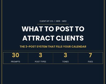 Service Business Content System: 3 Posts Attract Clients, Turn DMs Into Bookings (PDF Download)