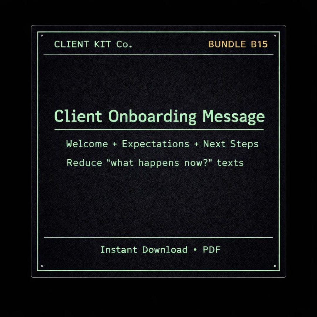Client Onboarding Message Template | Welcome Kit, Next Steps (PDF ...