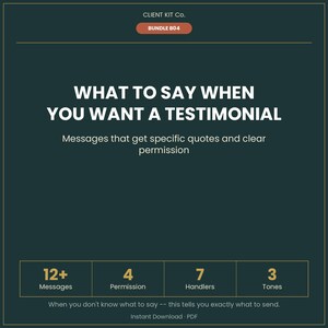 Testimonial Capture System PDF – Client Feedback to Convert (Instant Download)