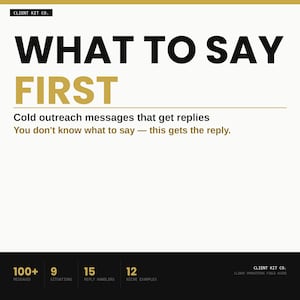 Cold Outgriff Nachrichten PDF: Service Business DM Scripts (Instant Download)