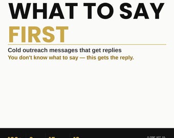 Cold Outreach Messages PDF: Service Business DM Scripts (Instant Download)