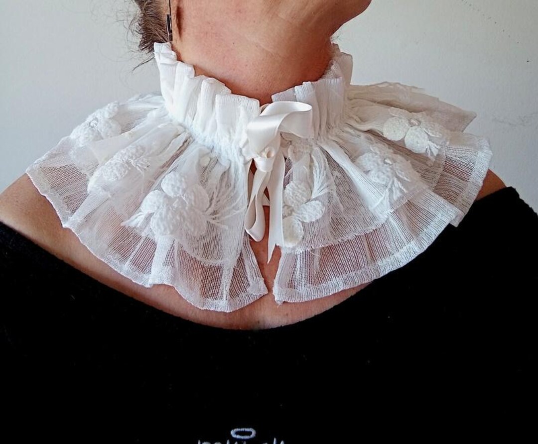 Detachable Tulle Ruffle Collar, Circus Clown Ruff, Victorian Style ...