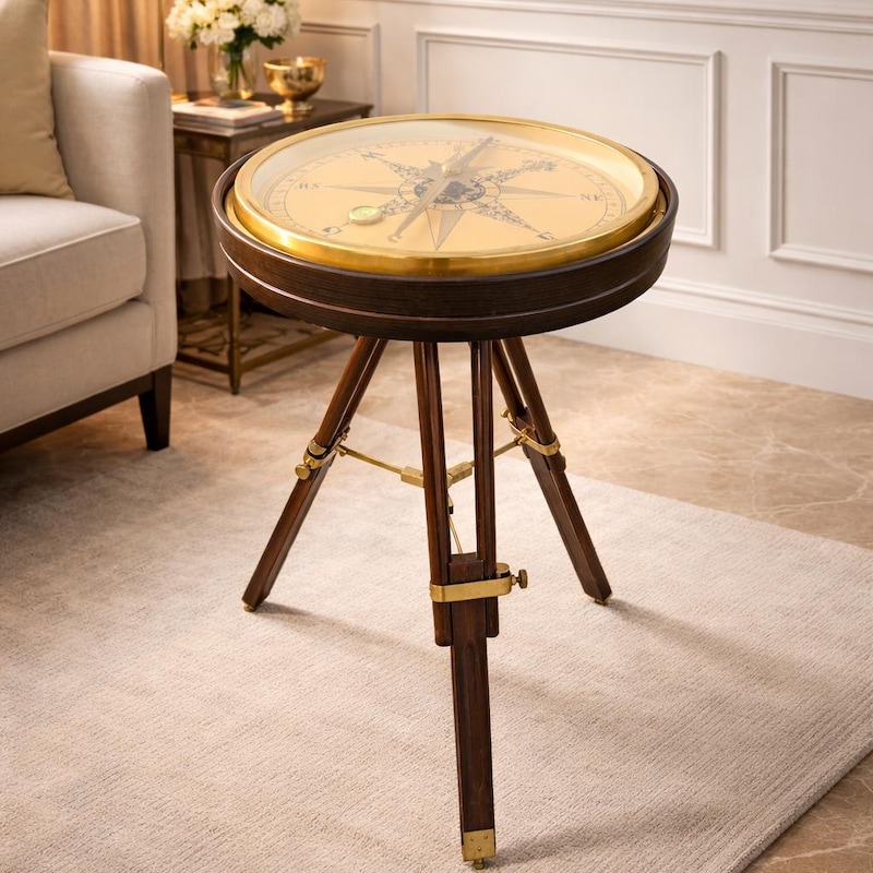 Compass Wood Coffee Table - Etsy