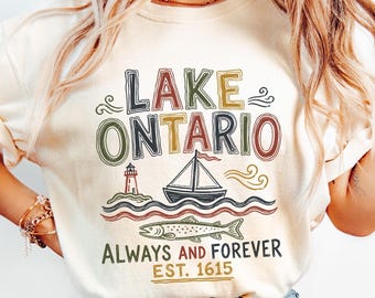 Lake Ontario Shirt, Anti Trump Great Lakes Tee, Canada Lake Resist Gift, Vintage Lighthouse Sailboat Est 1615 Quiet Activism Statement Shirt