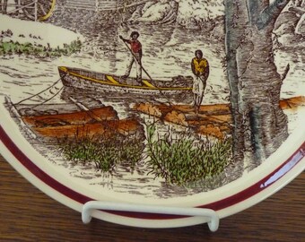 Vernon Kilns Plate Bits of The Old South - The Old Mill