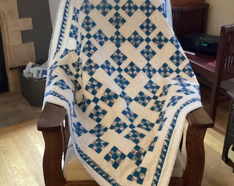 Hand Quilted Lap or Throw Frank Lloyd Wright Fabric