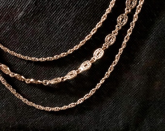 Necklace Vintage Monet Jewelry 3-Strand