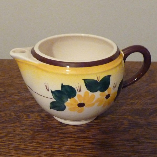 Vernon Kilns Creamer Individual Round Open Brown Eyed Susan