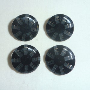 Buttons Vintage Black Set of Four