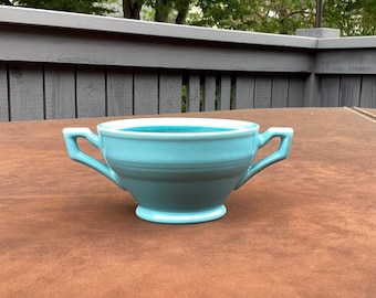 Vernon Kilns Turquoise Early California Sugar Bowl no Lid