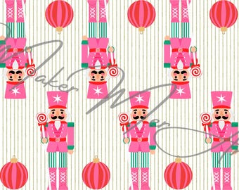 Nutcracker Pink Christmas Desktop Wallpaper