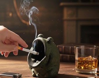 Cute Funny Toad Frog Shape Ash Tray, Frog Ashtray Ceramic, Funny Animal Home Decor, Funny Animal Smoking Accessory,  Funny Ash Tray
