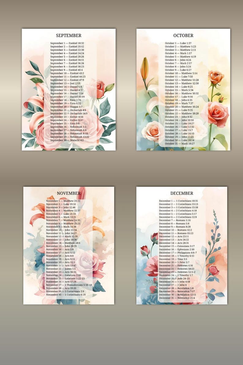Chronological Scripture Writing Plan • 12 Month Bible Study (digital ...