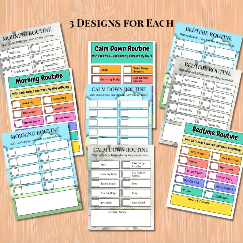 Christian Homeschool Visual Schedule Bundle, 120 Routine Cards, Chore